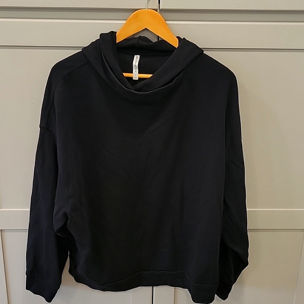 Fabletics, black hooded sweatshirt